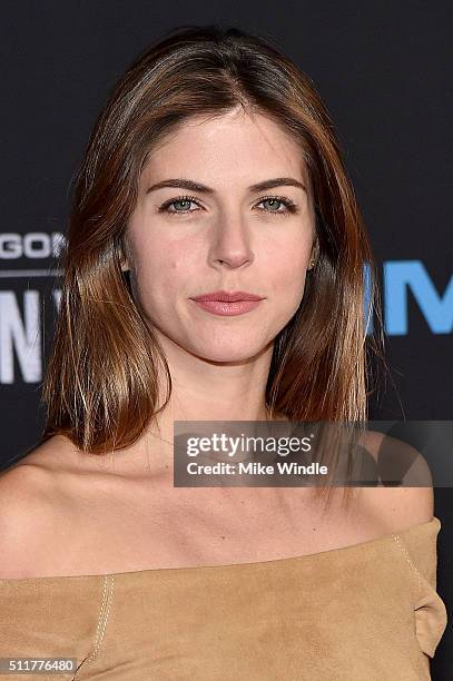 Actress Stephanie Cayo attends the premiere of Netflix's "Crouching Tiger, Hidden Dragon: Sword Of Destiny" at AMC Universal City Walk on February...