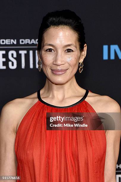 Actress Eugenia Yuan attends the premiere of Netflix's "Crouching Tiger, Hidden Dragon: Sword Of Destiny" at AMC Universal City Walk on February 22,...