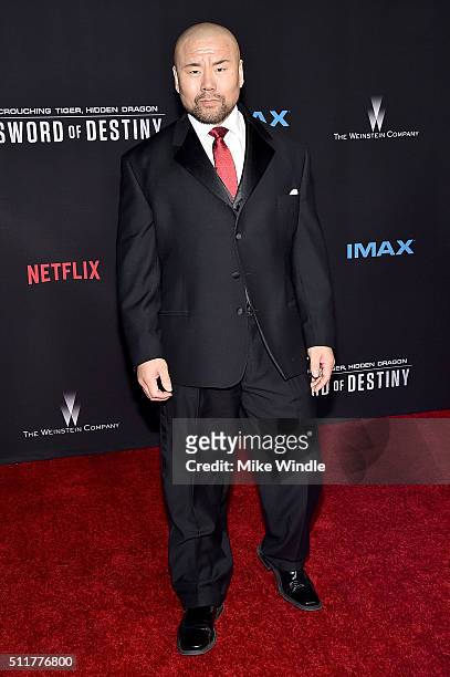 Actor Woon Young Park attends the premiere of Netflix's "Crouching Tiger, Hidden Dragon: Sword Of Destiny" at AMC Universal City Walk on February 22,...