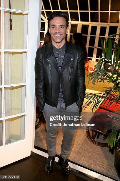 Personality George Kotsiopoulos attends a dinner for the launch of the first luxury handbag collection by Christian Siriano at Chateau Marmont on...