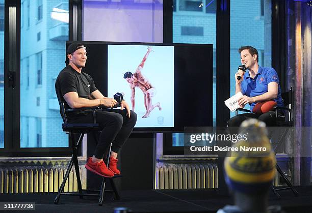 Steve Weatherford, NFL Super Bowl champ, fitness expert, and partner of Elite Lifestyle Cuisine discusses healthy living and fitness with moderator...