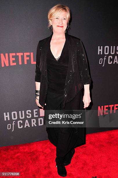 Actress Jane Atkinson attends the "House Of Cards" Season 4 Premiere at the National Portrait Gallery on February 22, 2016 in Washington, DC.