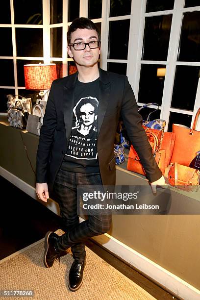 Fashion designer Christian Siriano attends a dinner for the launch of the first luxury handbag collection by Christian Siriano at Chateau Marmont on...