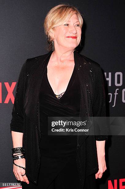 Actress Jane Atkinson attends the "House Of Cards" Season 4 Premiere at the National Portrait Gallery on February 22, 2016 in Washington, DC.