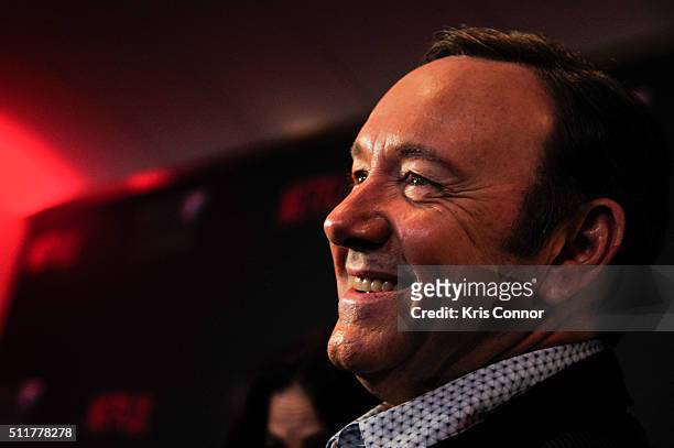 Actor Kevin Spacey attends the "House Of Cards" Season 4 Premiere at the National Portrait Gallery on February 22, 2016 in Washington, DC.