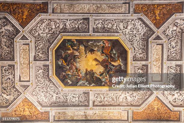 fresco in chiesa di santa maria in vado church - ferrara stock pictures, royalty-free photos & images