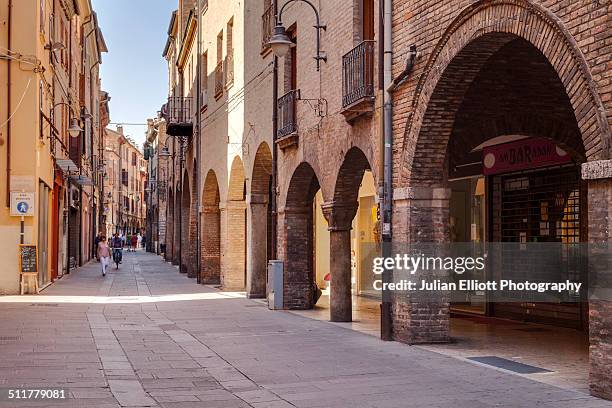 via san romano in the city of ferrara, italy - ferrara stock pictures, royalty-free photos & images