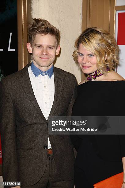 Andrew Keenan-Bolger and Celia Keenan-Bolger attend the Off-Broadway Opening Night Performance of 'Smokefall' at Lucille Lortel Theatre on February...