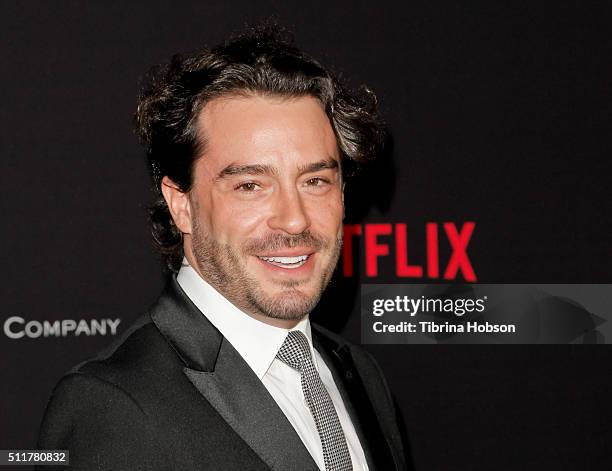 Juan Pablo Espinosa attends the Premiere of Netflix's 'Crouching Tiger, Hidden Dragon: Sword Of Destiny' at AMC Universal City Walk on February 22,...