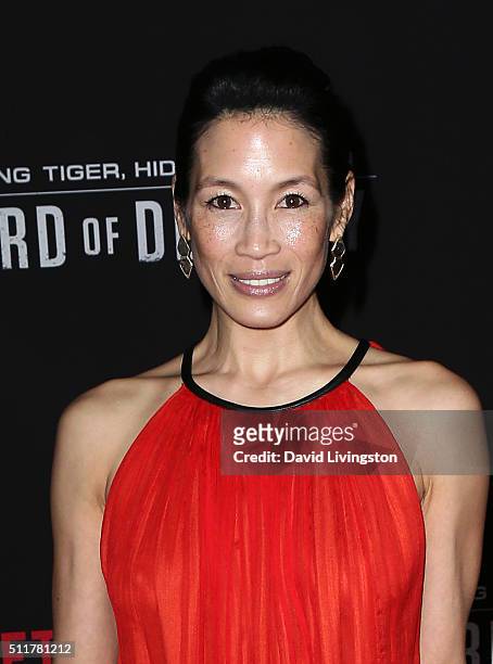 Actress Eugenia Yuan attends the premiere of Netflix's "Crouching Tiger, Hidden Dragon: Sword of Destiny" at AMC Universal City Walk on February 22,...