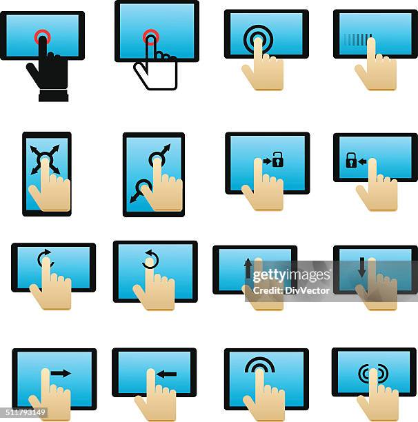 Touch Hand Visual Touch Screen Hand Gestures High-Res Vector Graphic - Getty Images