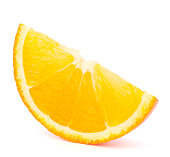 One orange fruit segment or cantle