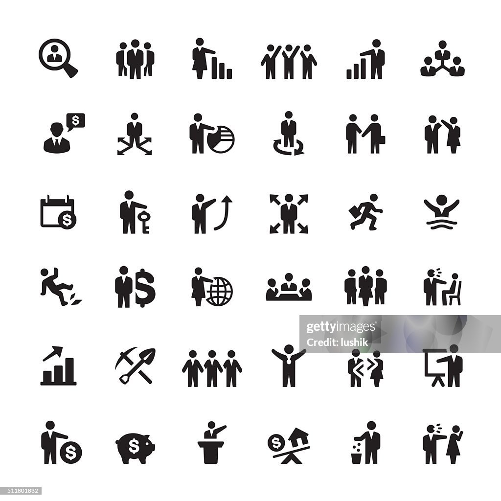 Business Person and Human Resources vector icons