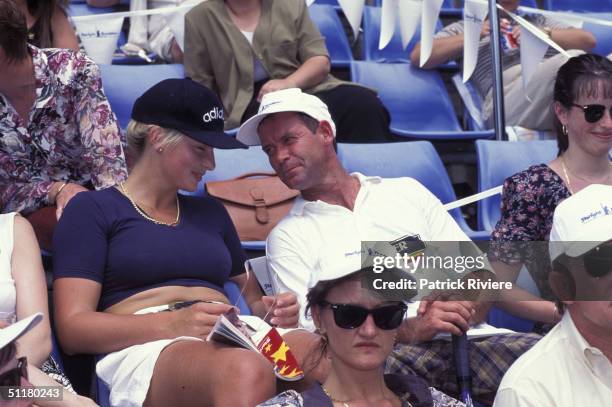 Johanna Griggs and Gary Sweet at the Starlight Foundation at White City in Sydney. .