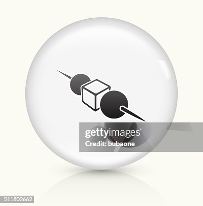 Horderves icon on white round vector button Horderves icon on white round vector button