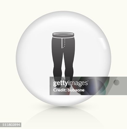 Leggings icon on white round vector button Leggings icon on white round vector button