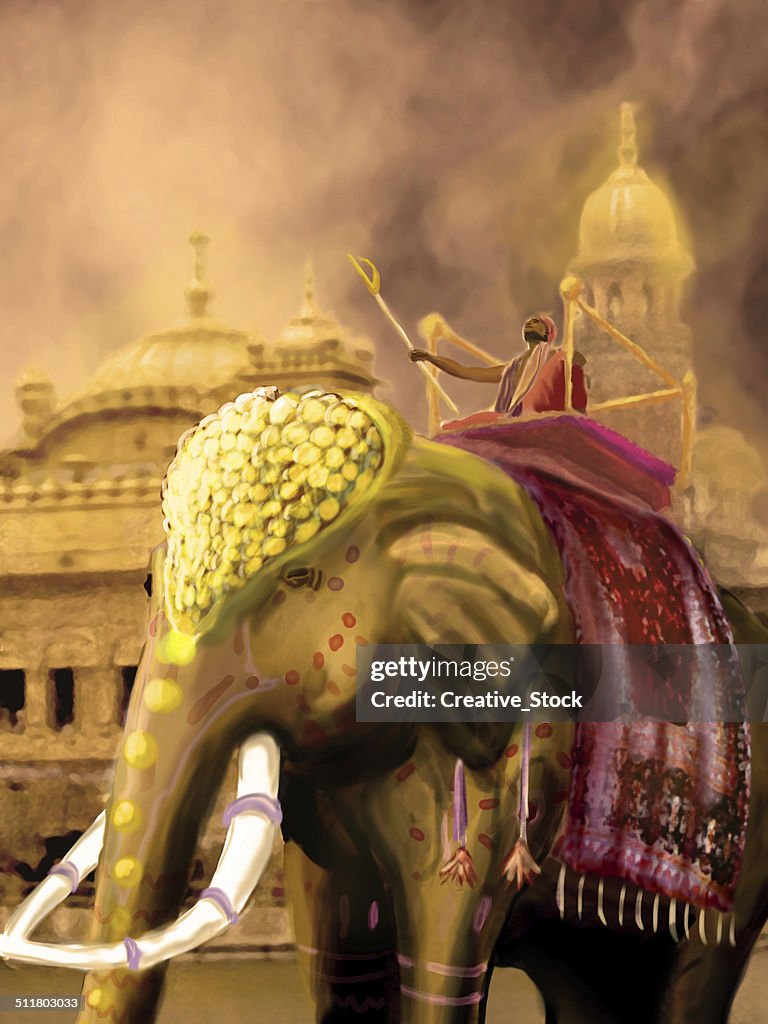 Elephant Rider Model Royal Elephant And Rider High-Res Vector Graphic - Getty Images