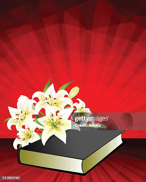 holy bible - easter lily stock illustrations