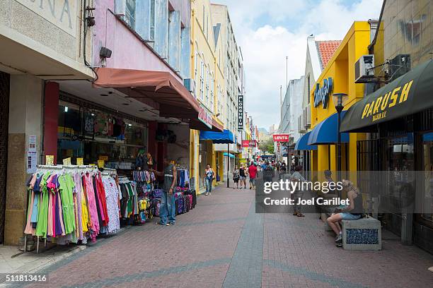 punda district in willemstad, curacao - curacao stock pictures, royalty-free photos & images