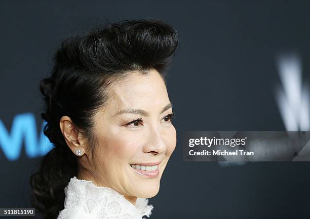 Michelle Yeoh arrives at the premiere of Netflix's "Crouching Tiger, Hidden Dragon: Sword Of Destiny" held at AMC Universal City Walk on February 22,...