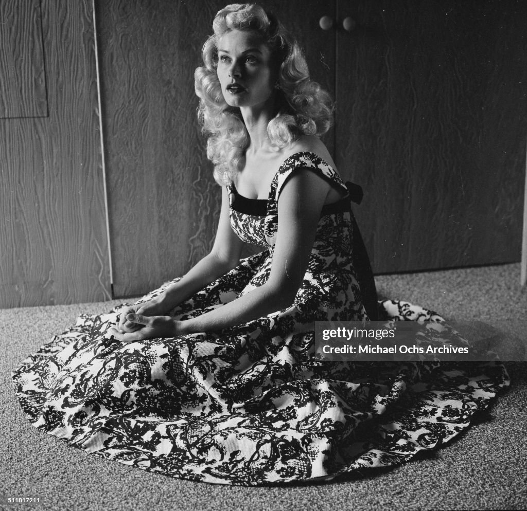 Actress Irish McCalla poses at home in Los Angeles,CA.\ News Photo ...