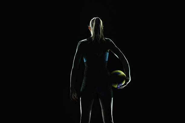 portrait of volleyball player - volleyball stock pictures, royalty-free photos & images