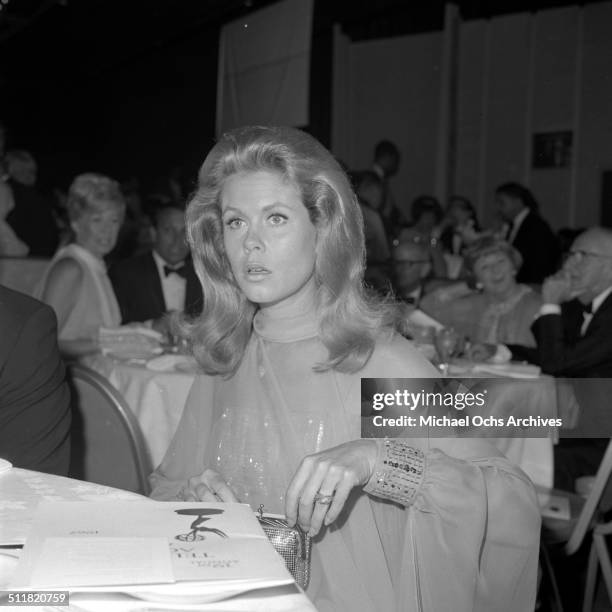 Elizabeth Montgomery attends the Day Time Emmy Awards dinner in Los Angeles,CA.\