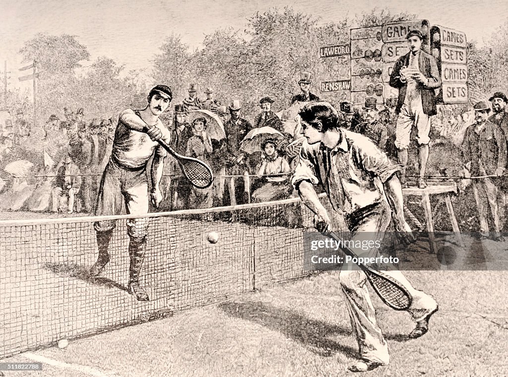 Herbert Lawford And William Renshaw - Wimbledon Illustration