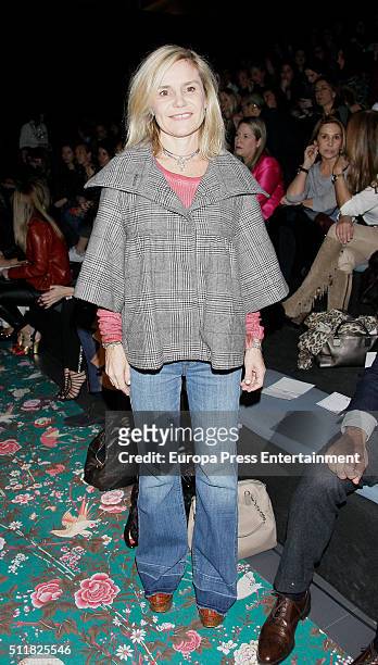 Eugenia Martinez de Irujo attends the front row of Jorge Vazquez show during the Mercedes-Benz Madrid Fashion Week Autumn/Winter 2016/2017 at Ifema...