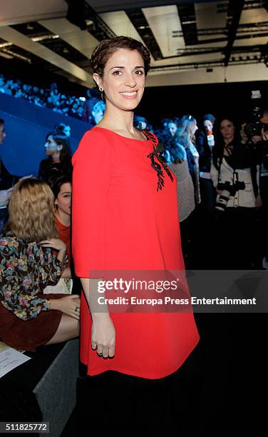 Ruth Gabriel attends the front row of Esther Noriega show during the Mercedes-Benz Madrid Fashion Week Autumn/Winter 2016/2017 at Ifema on February...