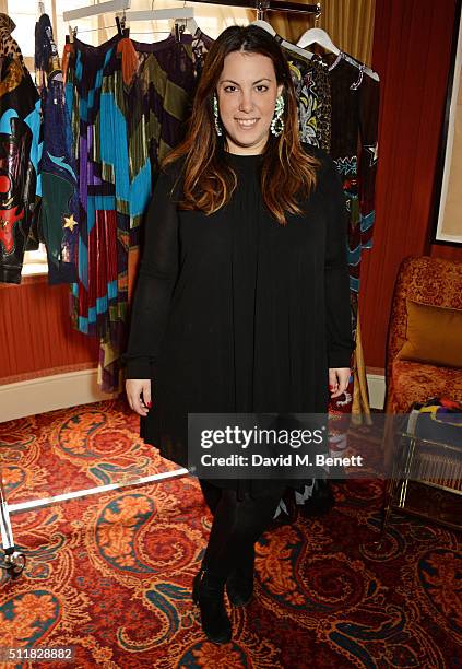 Mary Katrantzou attends the Mary Katrantzou London Fashion Week lunch at Mark's Club on February 23, 2016 in London, England.