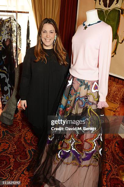 Mary Katrantzou attends the Mary Katrantzou London Fashion Week lunch at Mark's Club on February 23, 2016 in London, England.