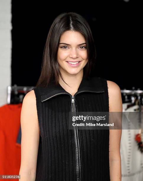 Kendall Jenner Visits her new wax figure at Madame Tussauds on February 23, 2016 in London, England.