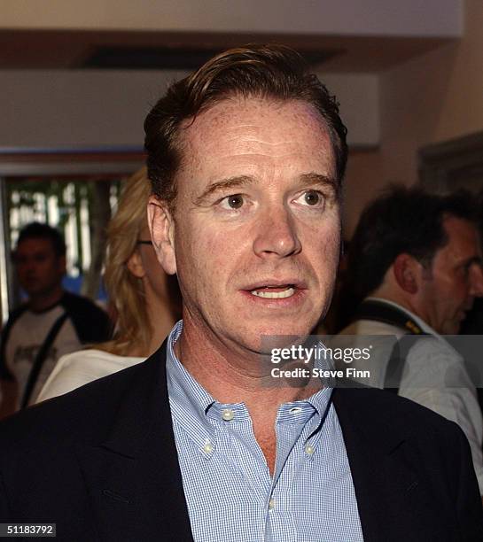 James Hewitt arrives at the UK premiere of "Dodgeball: A True Underdog Story" at the Odeon Kensington on August 17, 2004 in London.