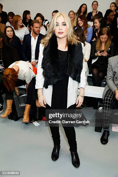 Brix Smith-Start attends the Xiao Li AW 2016 Collections show presented by Mercedes-Benz at Brewer Street Car Park on February 23, 2016 in London,...