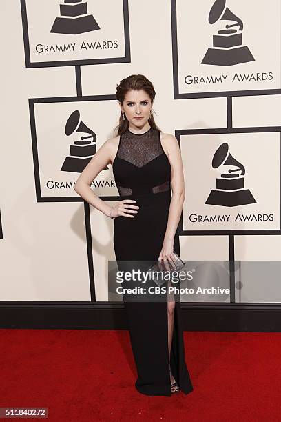 Anna Kendrick on the Red Carpet at The 58TH ANNUAL GRAMMY AWARDS on Monday, Feb. 15, 2016 at STAPLES Center in Los Angeles and broadcast on the CBS...