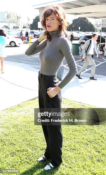 Actress Paz de la Huerta makes an appearance at the Santa Monica Courthouse on February 23, 2016 in Santa Monica, California. De la Huerta is suing...