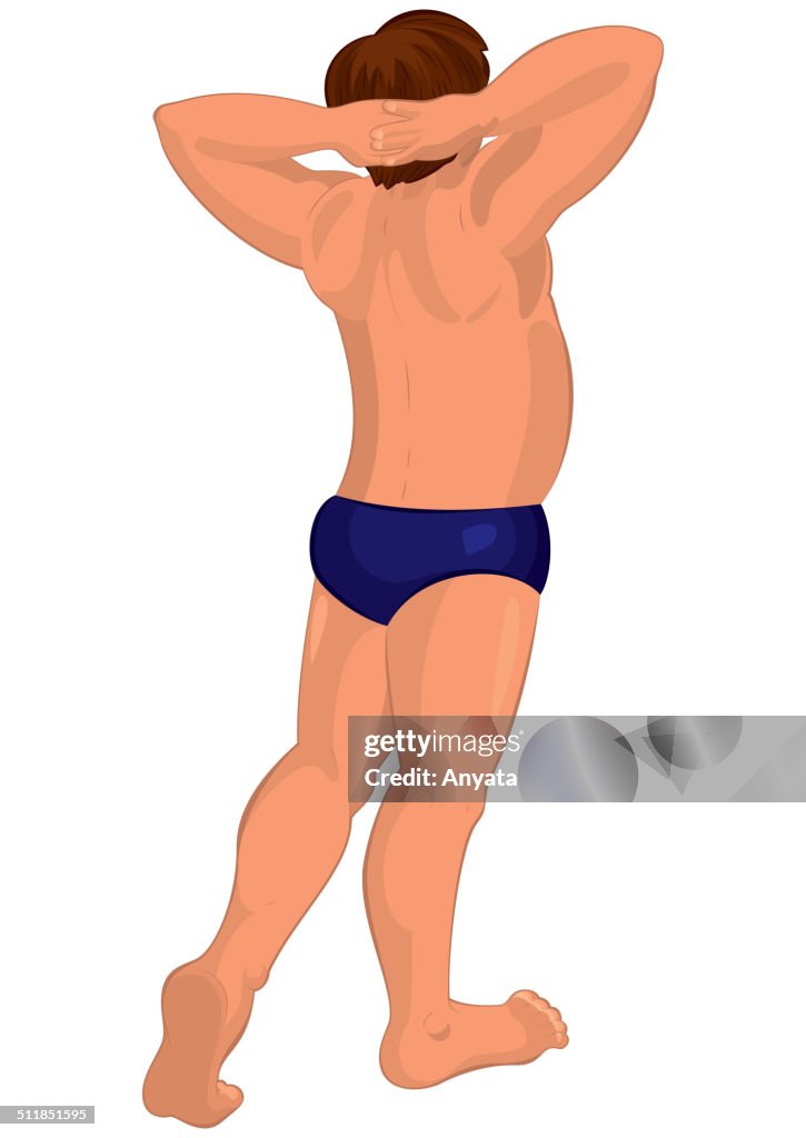 Men Back Vector Man Back View Vector