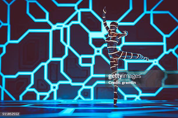 virtual reality ballet dancer - robot dance stock pictures, royalty-free photos & images