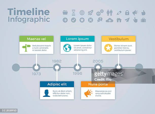 timeline infographic concept - développement stock illustrations