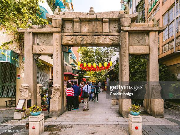 paifang in tainan, taiwan - tainan stock pictures, royalty-free photos & images