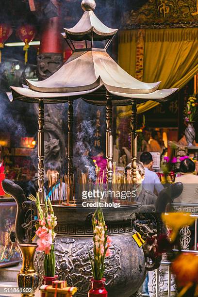 incense burner in tainan, taiwan - tainan stock pictures, royalty-free photos & images