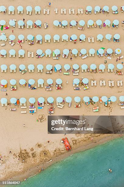 Aerial View of a beach at the adriatic coastline