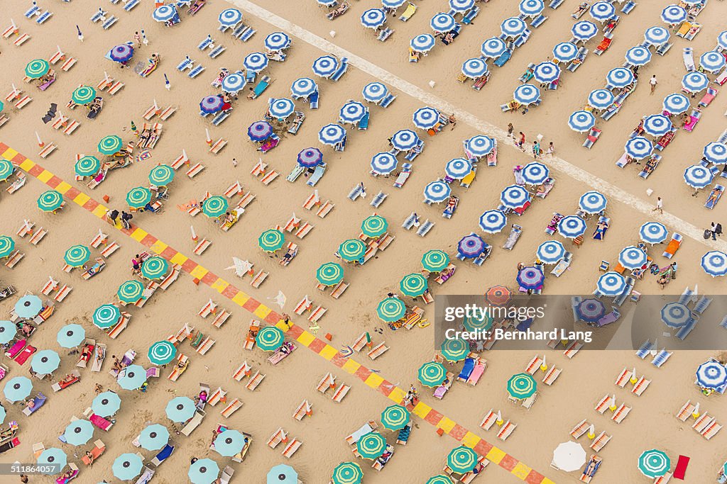 Aerial View of a beach resort in Italy