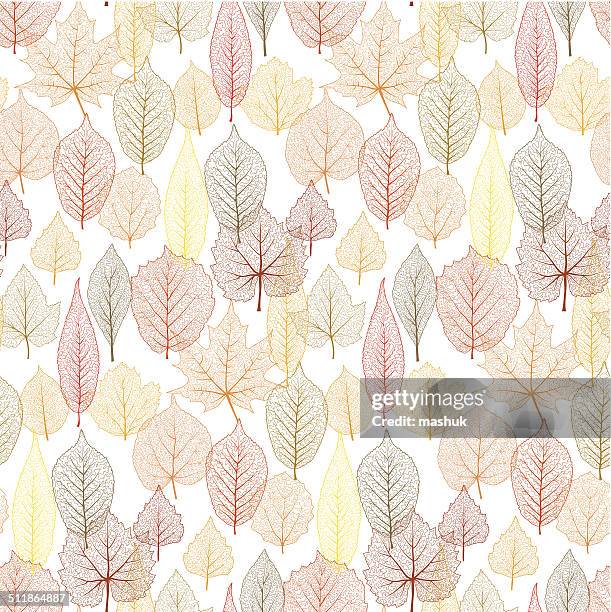 autumn seamless pattern - chestnut tree stock illustrations
