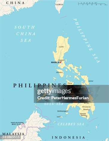 Phi Map Philippines Political Map High-Res Vector Graphic - Getty Images