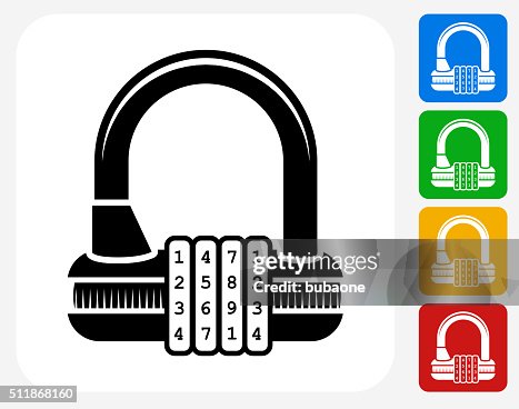 Dial Security Lock Icon Flat Graphic Design Dial Security Lock Icon Flat Graphic Design