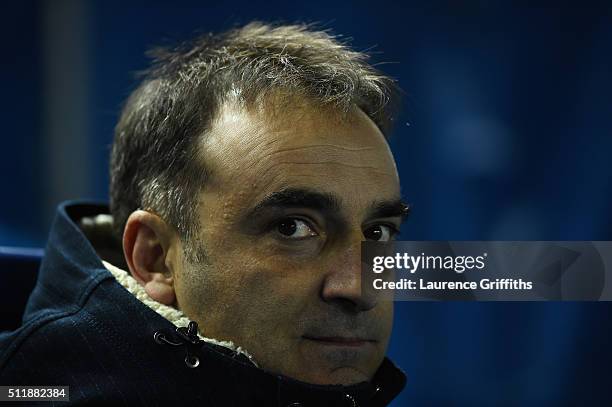 Carlos Carvalhal of Sheffield Wednesday looks on during the Sky Bet Championship match between Sheffield Wednesday and Queens Park Rangers at...
