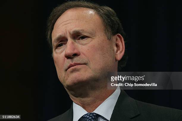 Supreme Court Associate Justice Samuel Alito speaks during the Georgetown University Law Center's third annual Dean's Lecture to the Graduating Class...