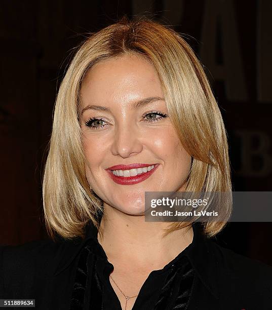 Actress Kate Hudson signs copies of "Pretty Happy: Healthy Ways To Love Your Body" at Barnes & Noble at The Grove on February 22, 2016 in Los...